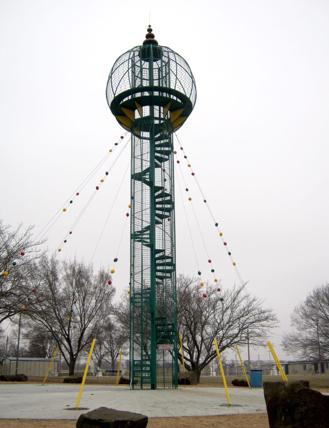 The Play Tower designed by Bruce Goff following its restoration, as seen in 2014 (photo by Theresa Meier)