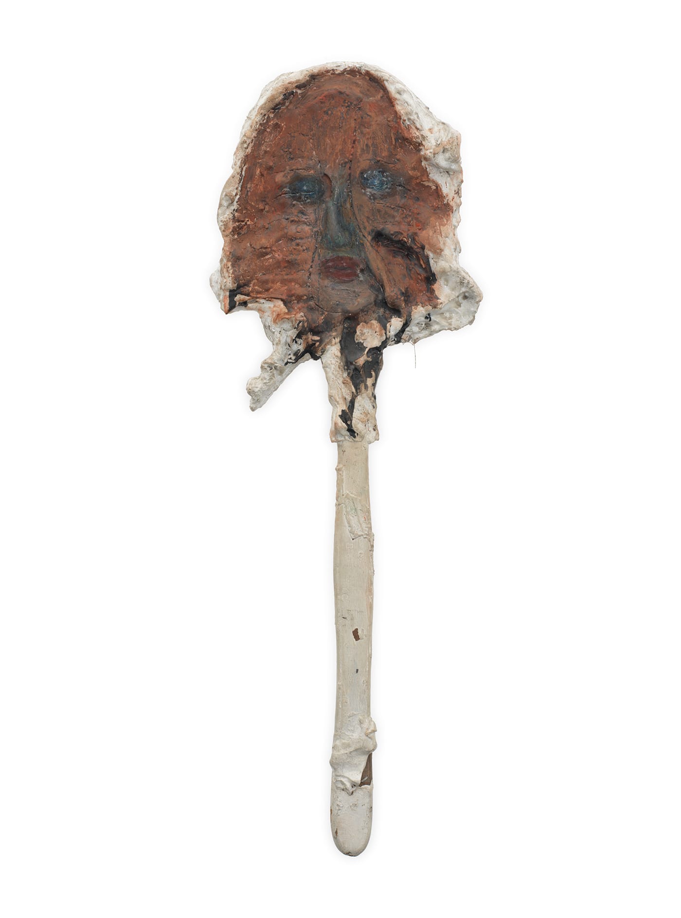 Rosalyn Drexler, "Portrait of Rosalyn Drexler " (1960), acrylic, plaster, and wood, 24 x 8 1/2 x 1 1/2 inches (click to enlarge)