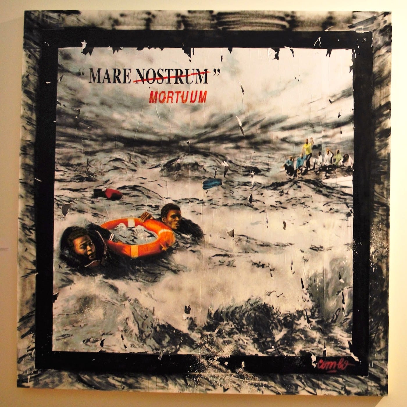 Quai 36, “Mare Nostrum Mortuum” (2015) (photo by the author for Hyperallergic)