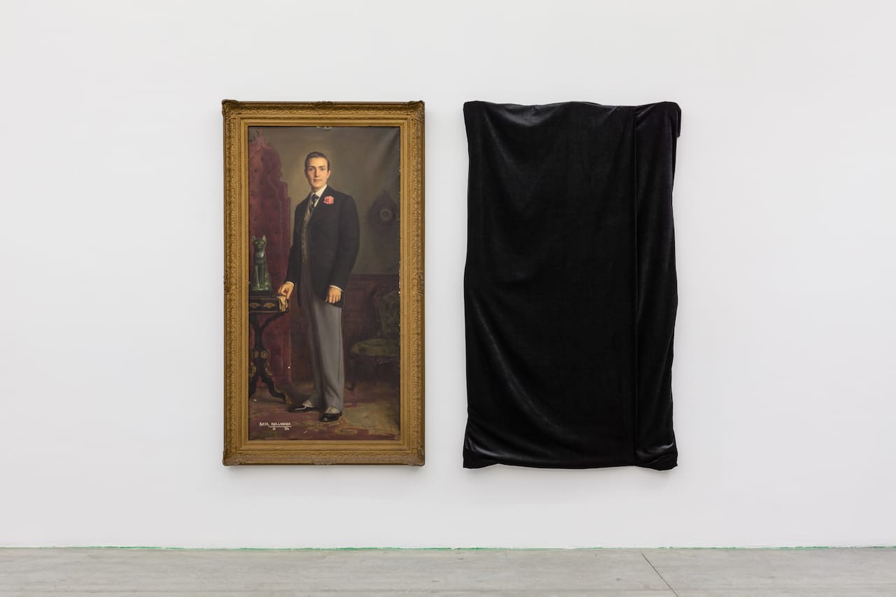 Henrique Medina, "Portrait of Hurd Hatfield as Dorian Gray" (1945, left) and Cindy Sherman, "The Evil Twin" (2016, right)
