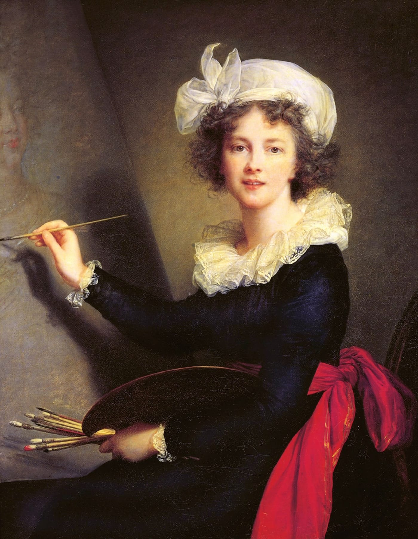 Élisabeth Louise Vigée Le Brun, “Self-Portrait” (1790), oil on canvas, 39 3/8 x 31 7/8 in, Gallerie degli Uffizi, Corridoio Vasariano, Florence (courtesy the Metropolitan Museum of Art)