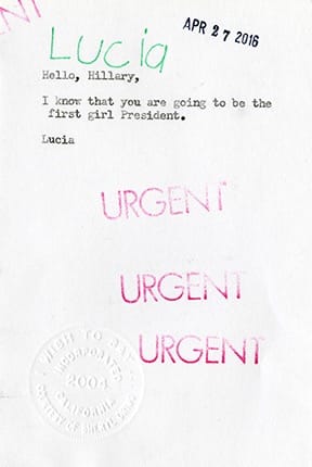 Sheryl Oring, I Wish to Say, (2016) Performance/installation. (Courtesy of the artist.)