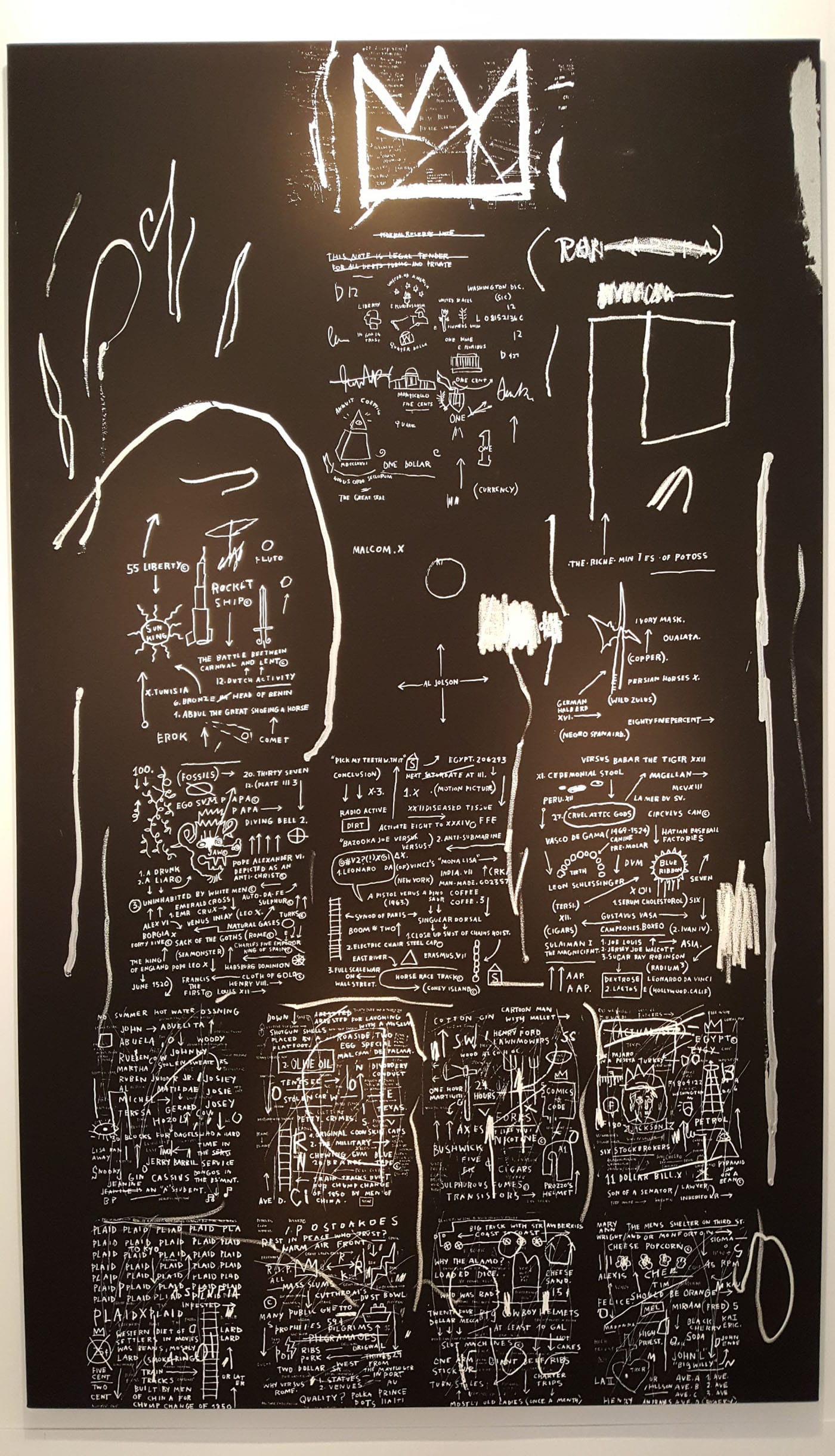 Jean-Michel Basquiat painting, presented by Van de Weghe (click to enlarge)
