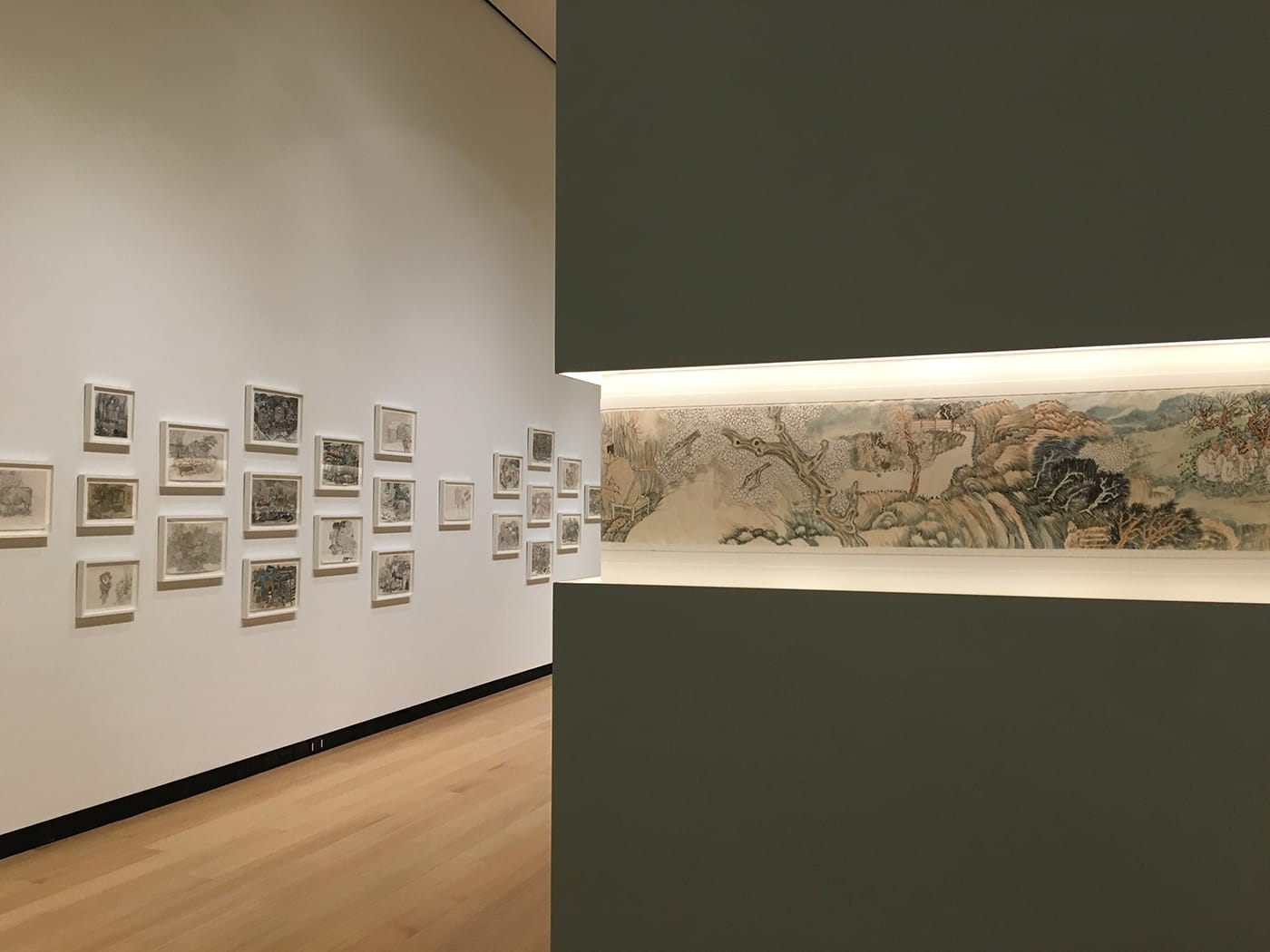 Installation view, 'Yun-Fei Ji: The Intimate Universe' at the Wellin Museum of Art (photo by the author for Hyperallergic) (click to enlarge)