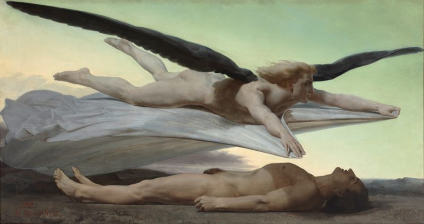 Adolphe William Bouguereau, “Equality before Death” (1848), oil on canvas (Paris, musée d'Orsay, dation, RF 2010 7 © Musée d'Orsay, dist RMN-Grand Palais / Patrice Schmidt)