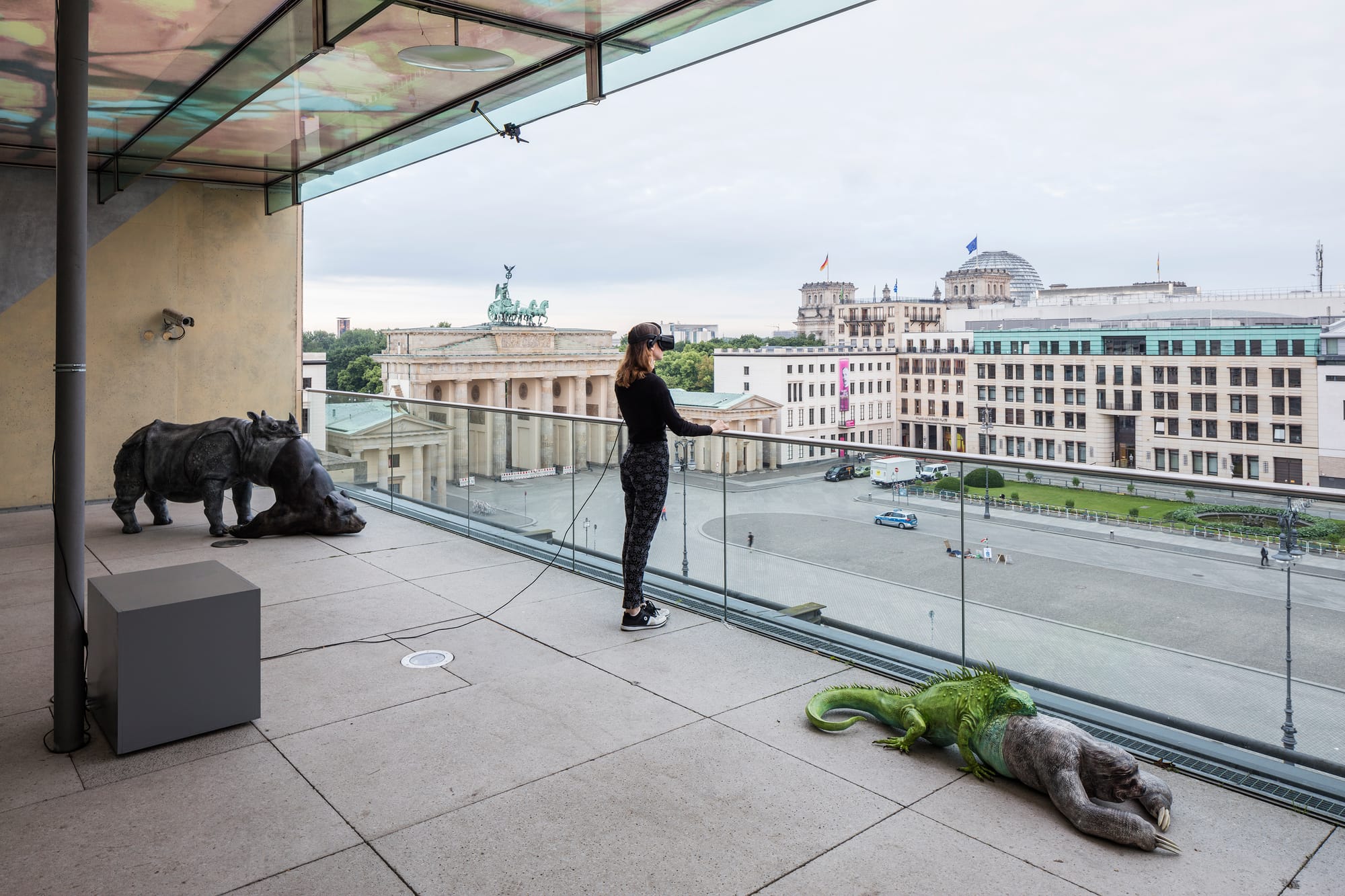 Jon Rafman, "View of Pariser Platz" (2016), installation view