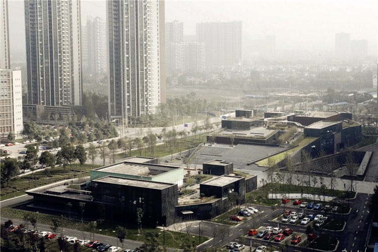 An aerial view of Chengdu MoCA