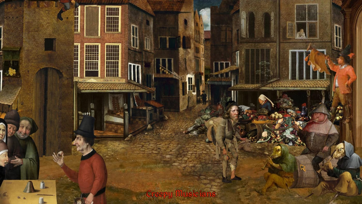 Scene from "Four Last Things" (screenshot by the author for Hyperallergic)