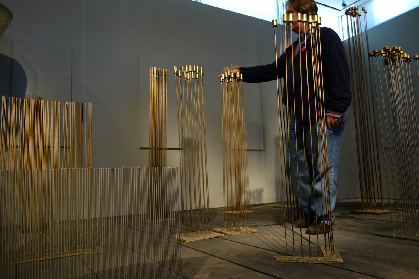 Installation view of 'Atmosphere for Enjoyment: Harry Bertoia’s Environment for Sound'