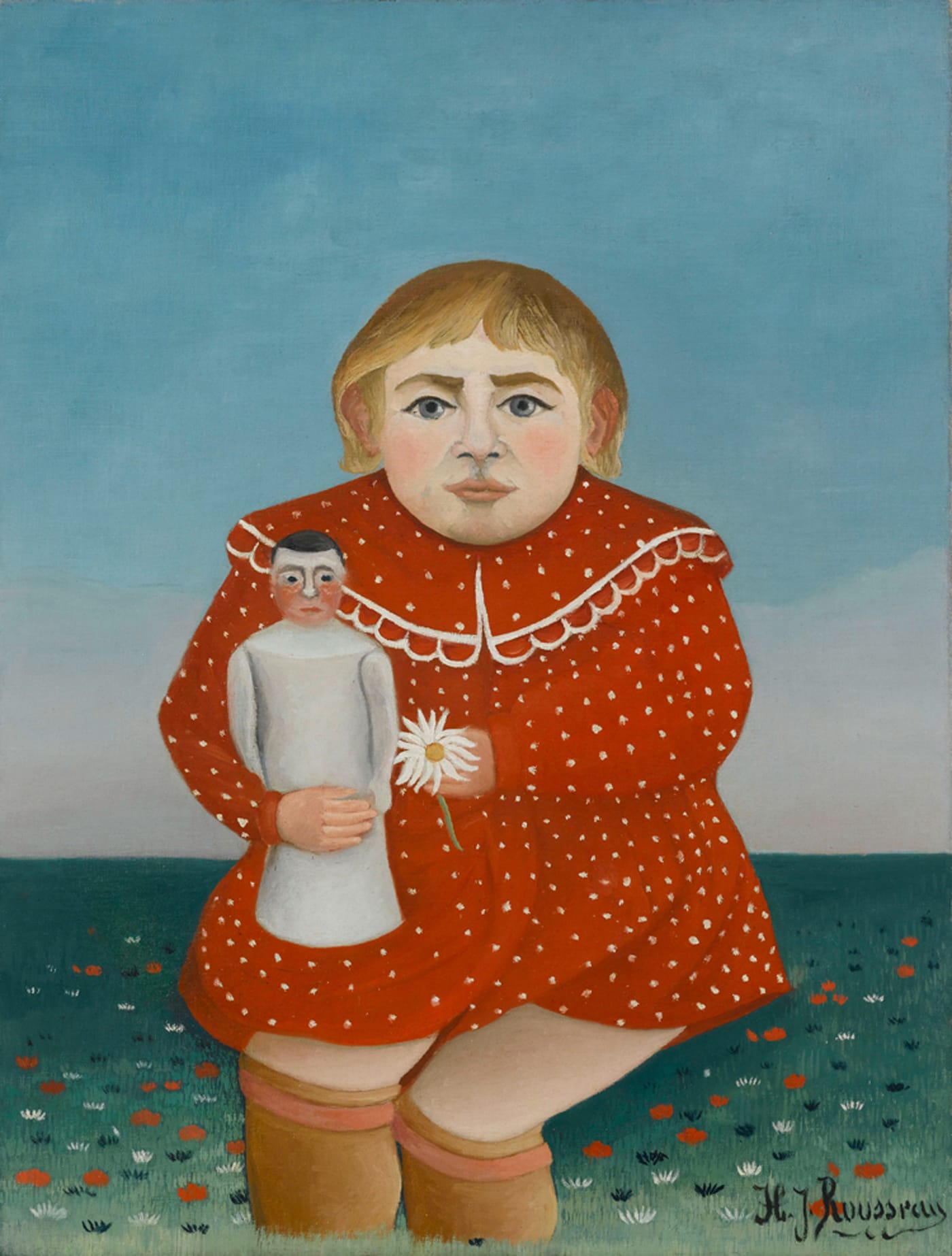 Henri Rousseau, “Child with Doll” (1904–05), oil on canvas (Paris, musée de l’Orangerie © RMN-Grand Palais / Franck Raux)