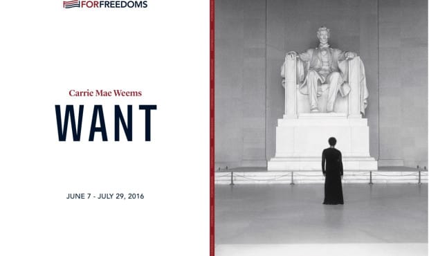 One of the images circulated by For Freedoms featuring the work of Carrie Mae Weems (via)