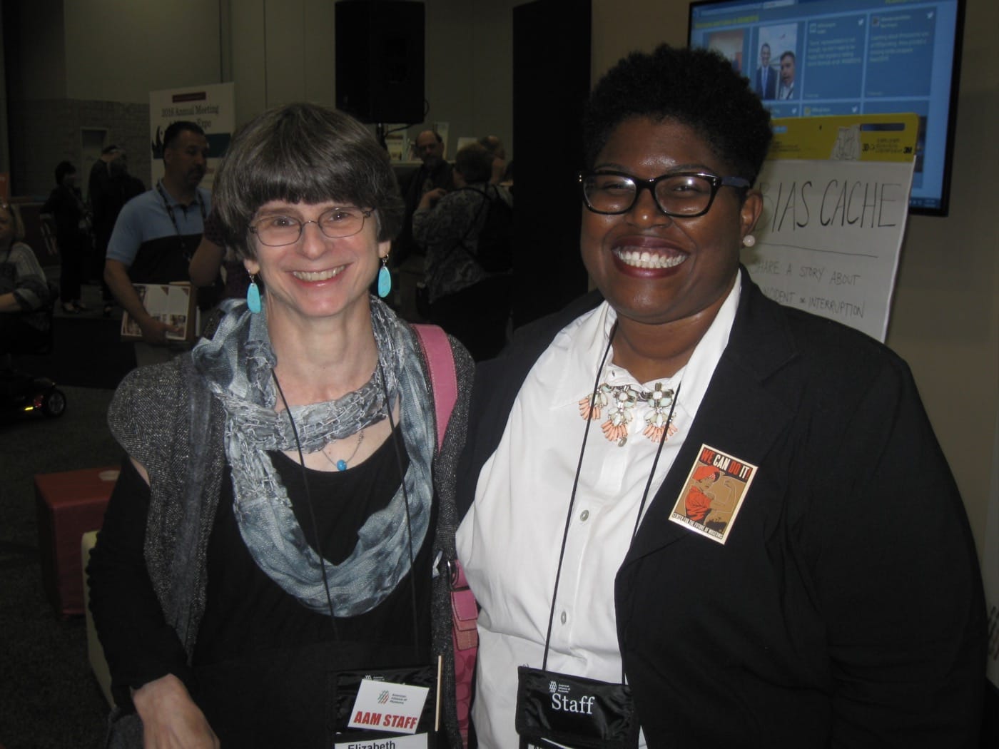 Elizabeth Merritt (l.), founding director of the Center for the Future of Museums and Nicole Ivey, the Center's acting manager.