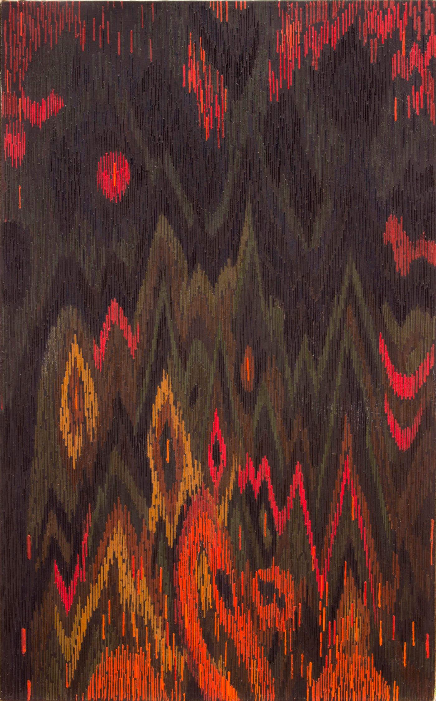 LEE MULLICAN The Diamond Mountains 1963 Oil on canvas 36 x 24 in.