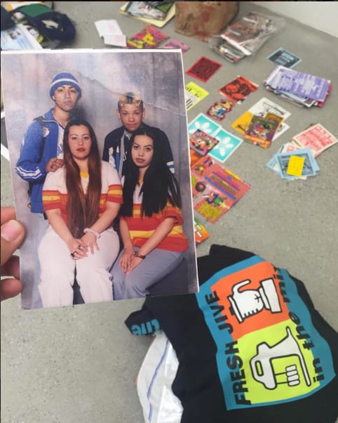 Guadalupe Rosales's archive of material related to the 90s Latino SoCal party crew scene (via instagram)