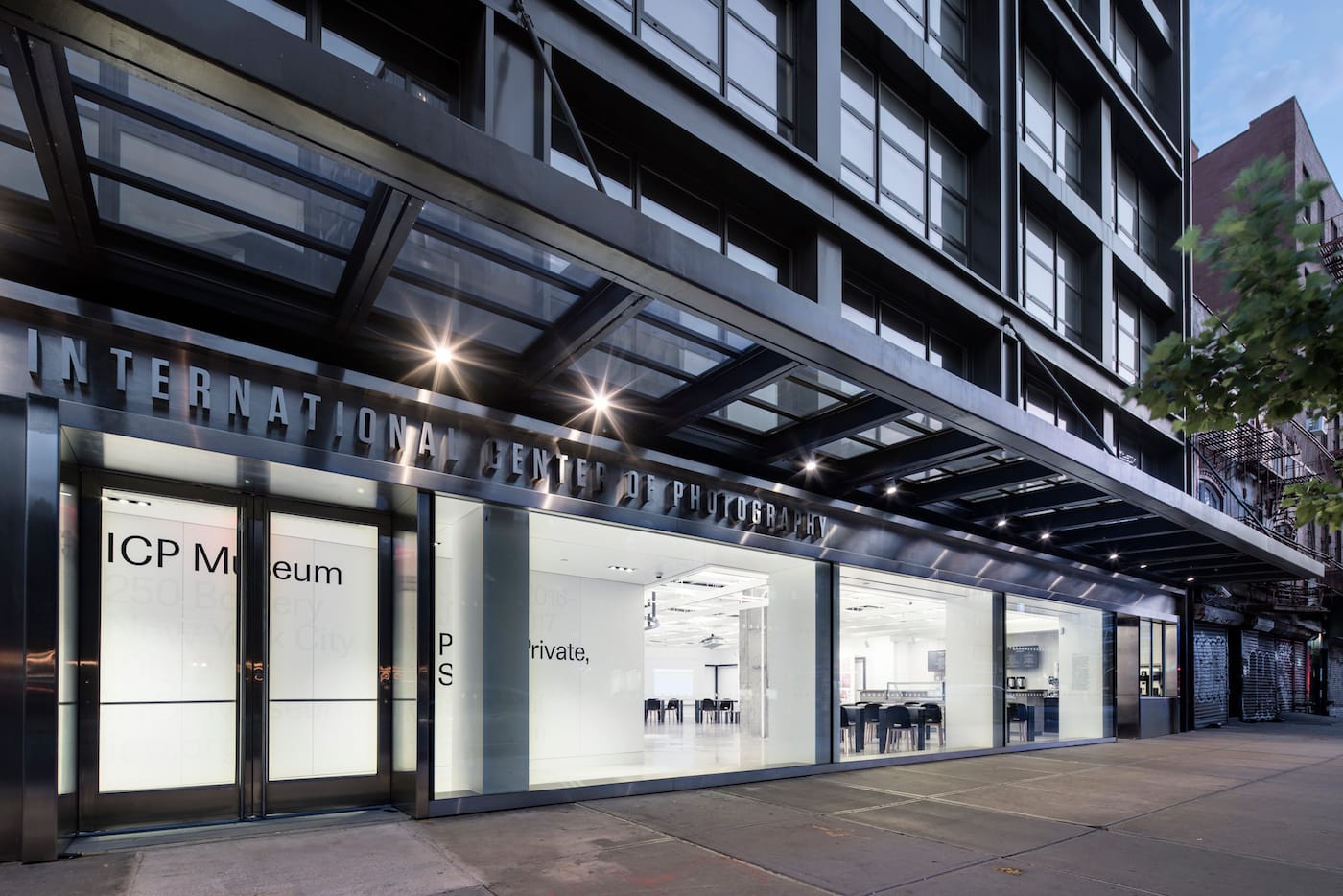 The exterior of the new International Center of Photography at 250 Bowery (photo © Saul Metnick, courtesy the International Center of Photography)