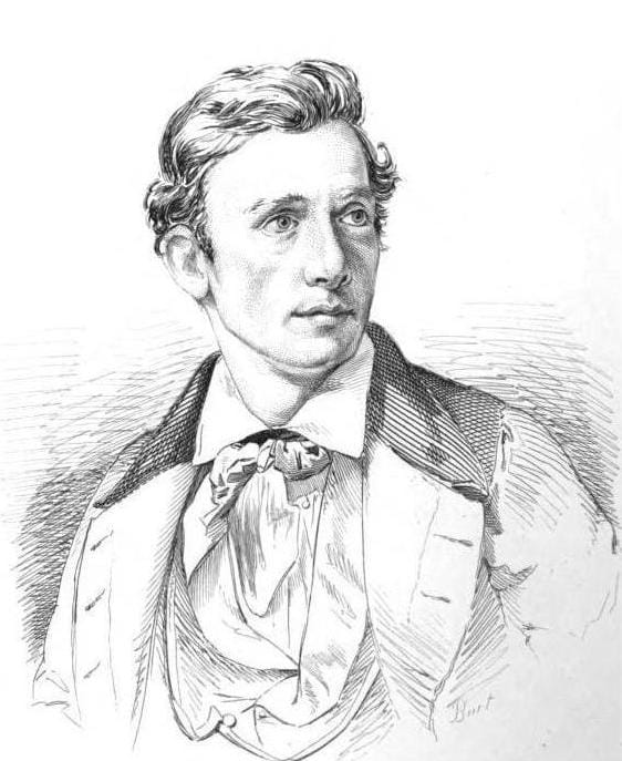 Portrait of Thomas Crawford (1846), from C. Edwards Lester's 'The Artists of America' (via Wikimedia)