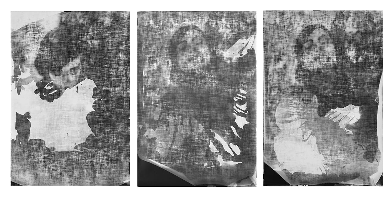 "Three Hamlets" (2012), silver gelatin prints on fiber-based paper, each 147 x 101 cm