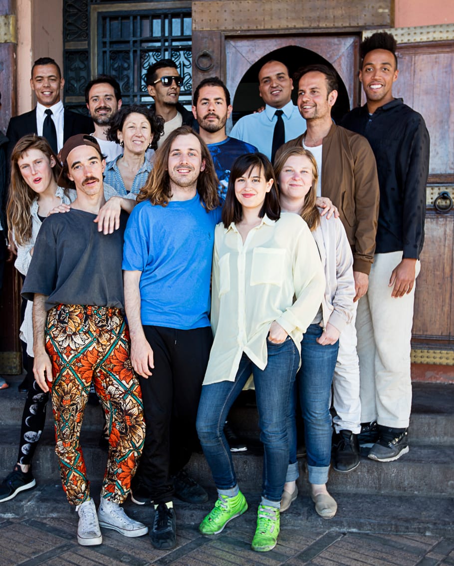 Tino Sehgal and his team of performers in Marrakesh
