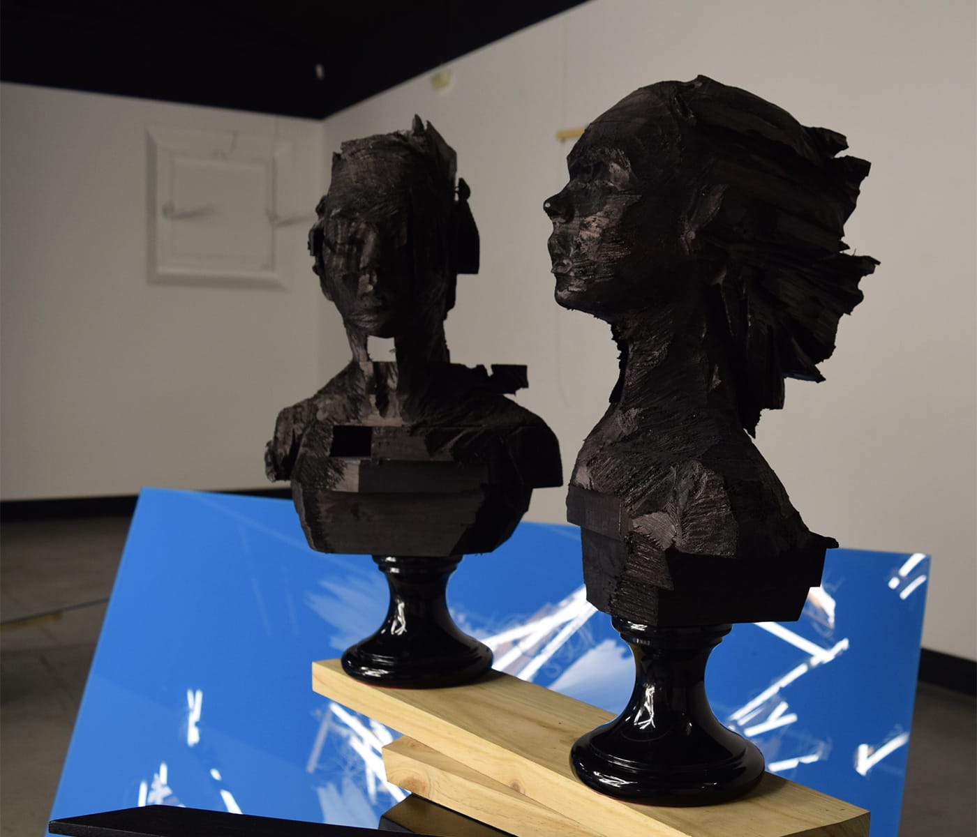 Wim Botha, "A Thousand Things part 100" (2014), treated wood and black ink