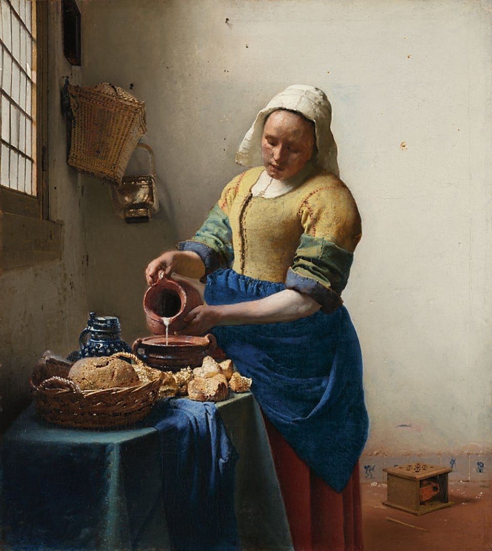 "The Milkmaid" (1658–61), Rijksmuseum, Amsterdam, photo courtesy Taschen