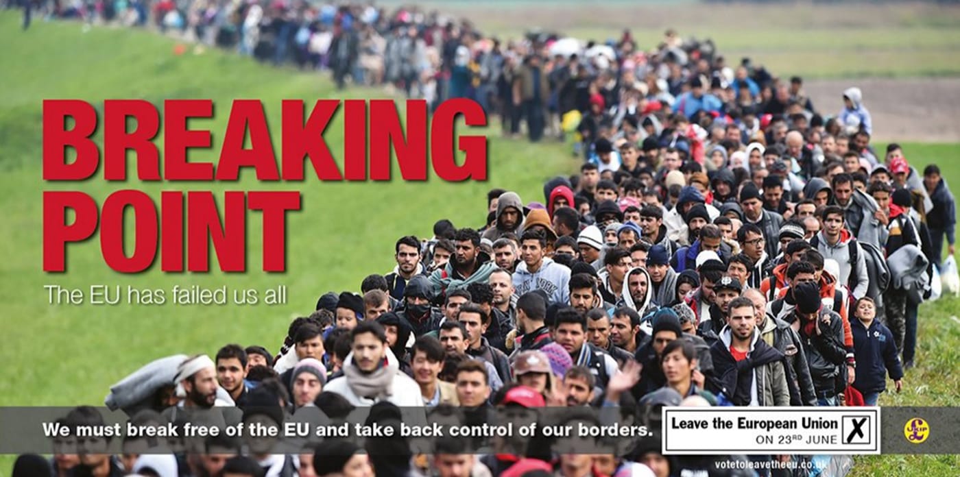 UKIP's "Breaking Point" Billboard (image via ukip.org, since removed)