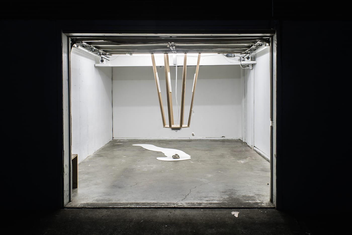 Lisa Radon, "The sphere whose center is everywhere and whose circumference is nowhere" (2016), mixed media, dimensions variable to infinity; Portland2016, Muscle Beach, Portland (photo by Chase Allgood; courtesy of the artist and Disjecta Contemporary Art Center)