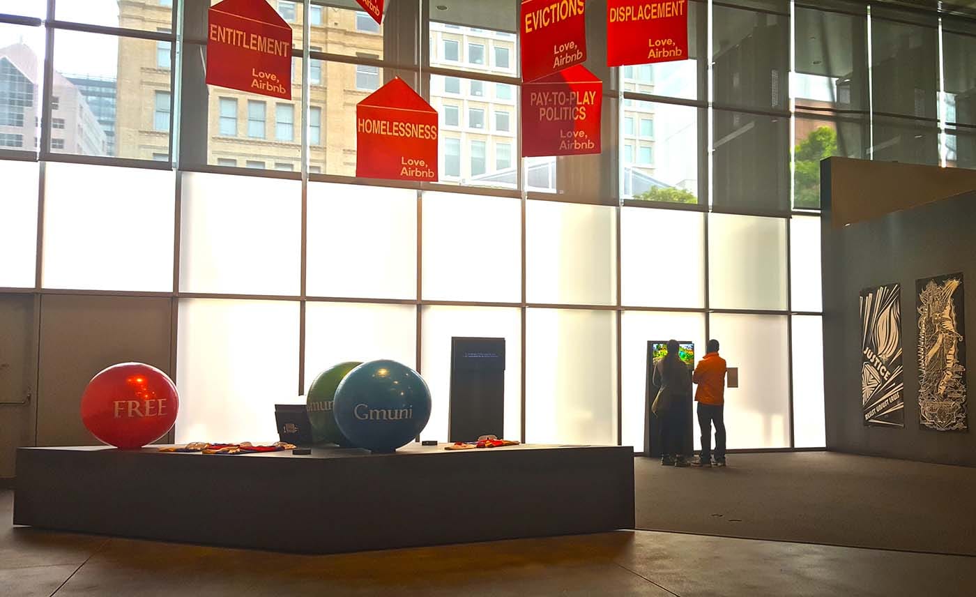 Props from Leslie Dreyer's performance/interventions against Google and Air B'n'B.