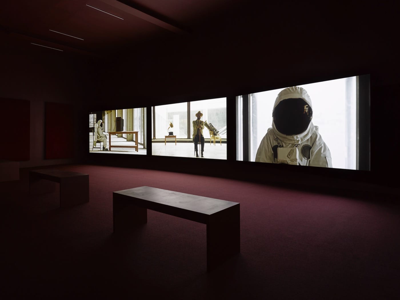 Installation view of John Akomfrah at Lisson Gallery, New York, 24 June ñ 12 August 2016