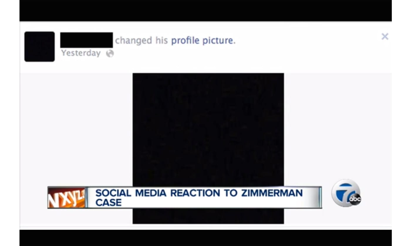 Black squares on Facebook (screenshot via wxyz.com)