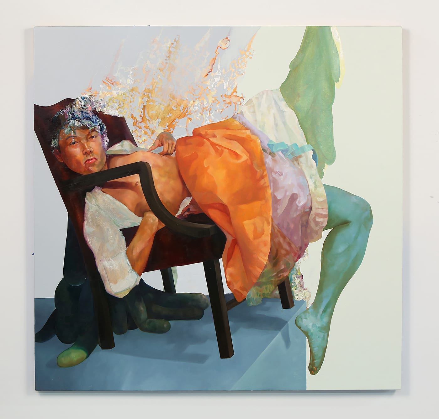 In BRIC's David Antonio Cruz, "itsnotthatseriousitsjustoneofyourlittleprincesses" (2010), oil on wood panel, 48 x 60 in (image courtesy the Artist and Gateway Projects)