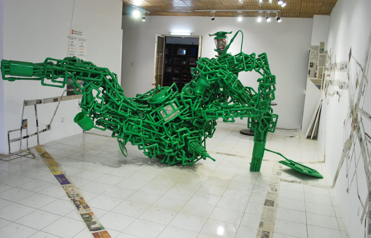 Installation shot of "Lane" (2016) by Meas Sokhorn. 