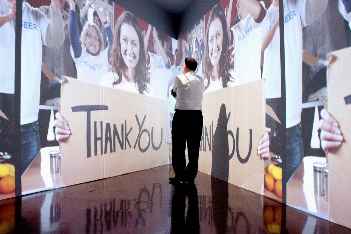 An upbeat moment in The Mood Room.