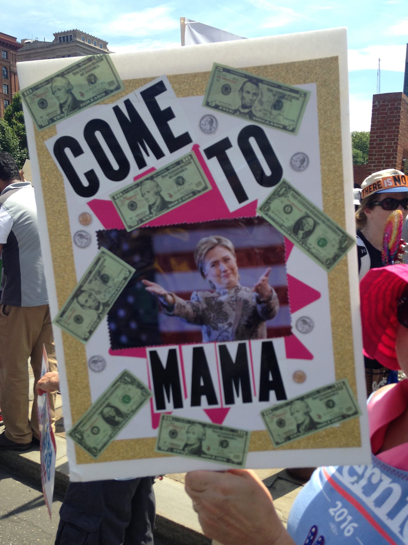 Protest art at the Democratic National Convention (photo by the author for Hyperallergic) 