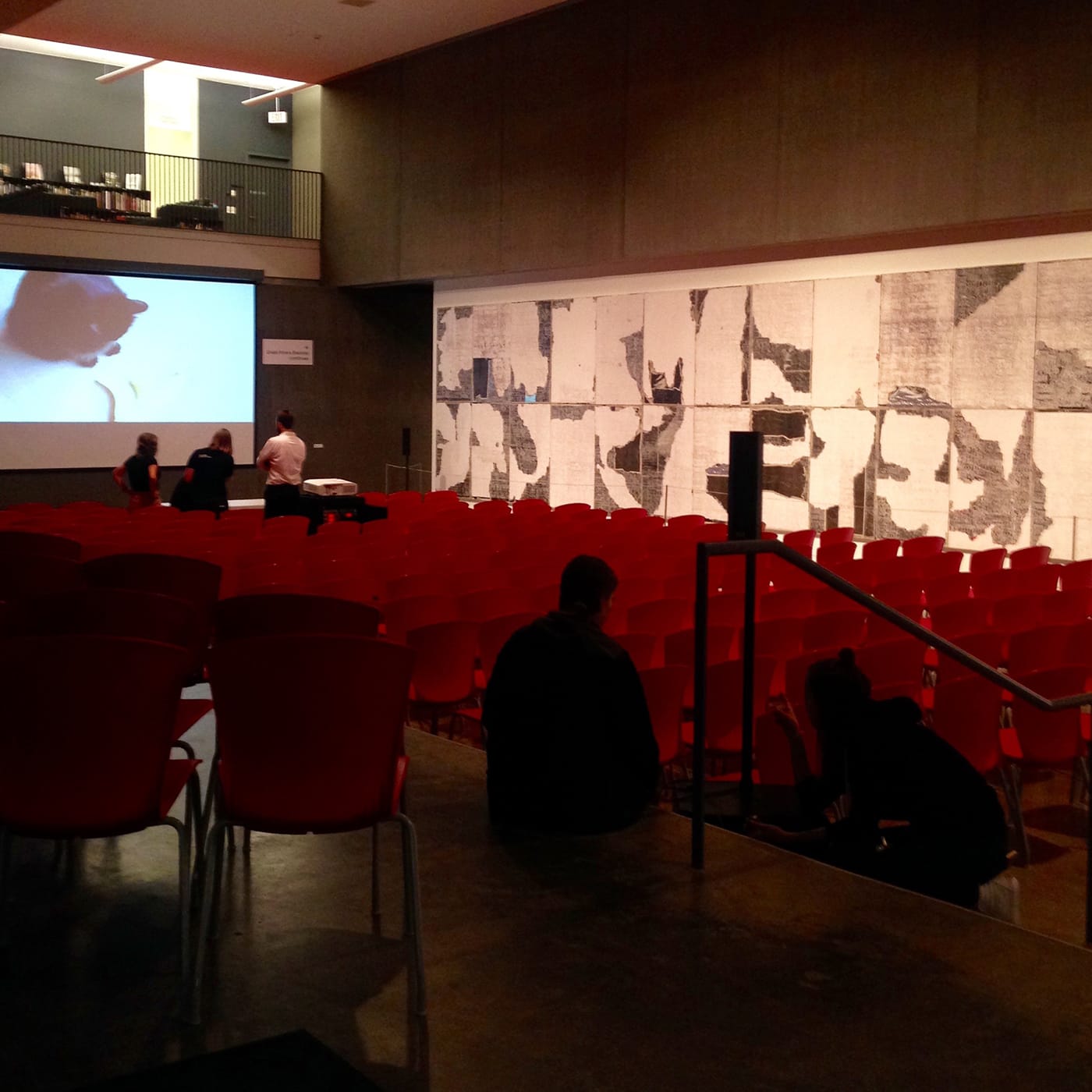 Cat videos to the front, Black abstraction to the side, at the Contemporary Art Museum St. Louis