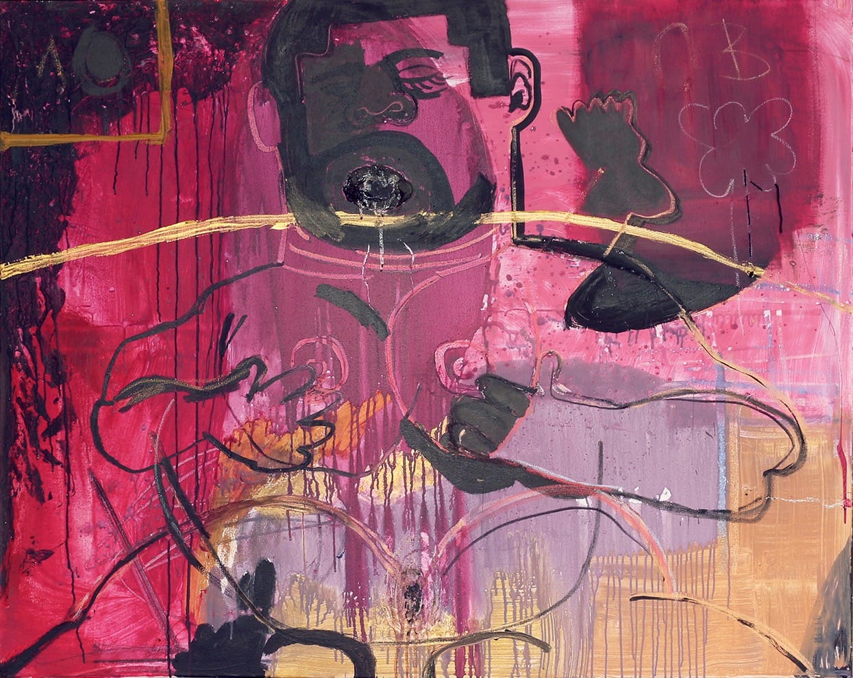 Jonathan Lyndon Chase "Moob" (2016) acrylic on canvas. 48 x 60 inches 