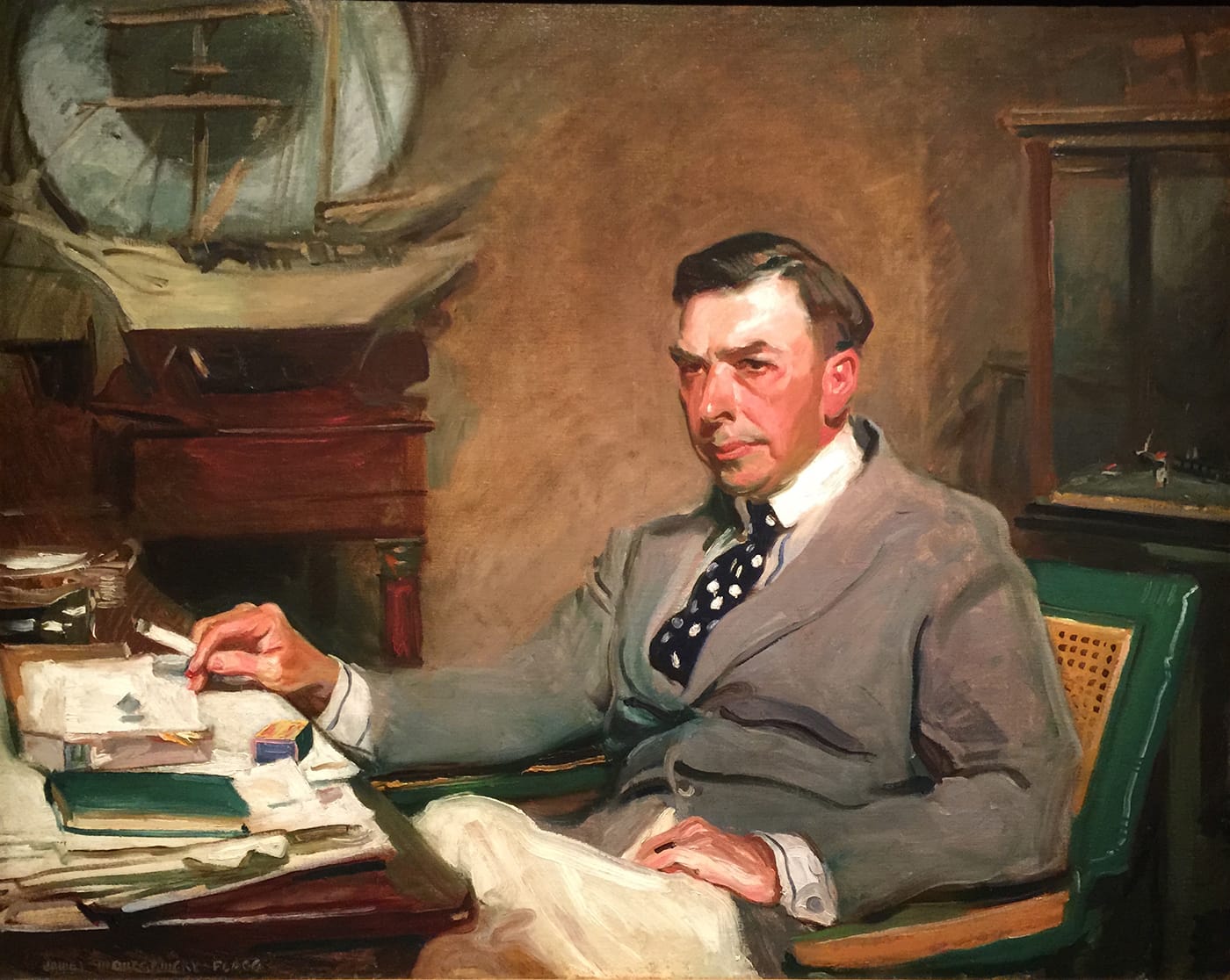 James Montgomery Flagg, "Portrait of Booth Tarkington" (1916) 