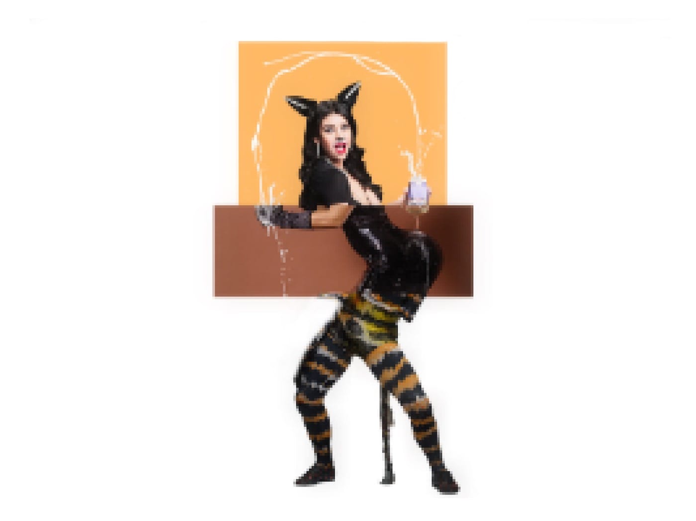 'Katdashians! Break the Musical!' (illustration by AndrewAndrew for Hyperallergic)