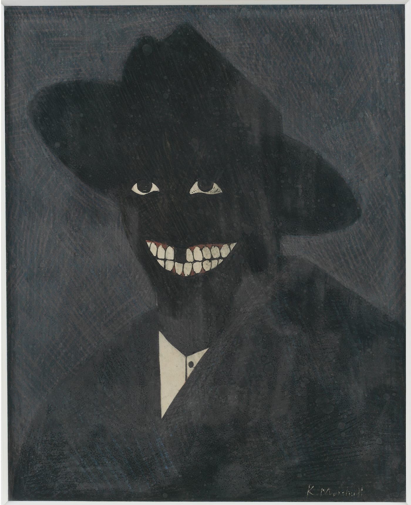 Kerry James Marshall, "A Portrait of the Artist as a Shadow of His Former Self" (1980), Steven and Deborah Lebowitz (photo by Matthew Fried, © MCA Chicago)