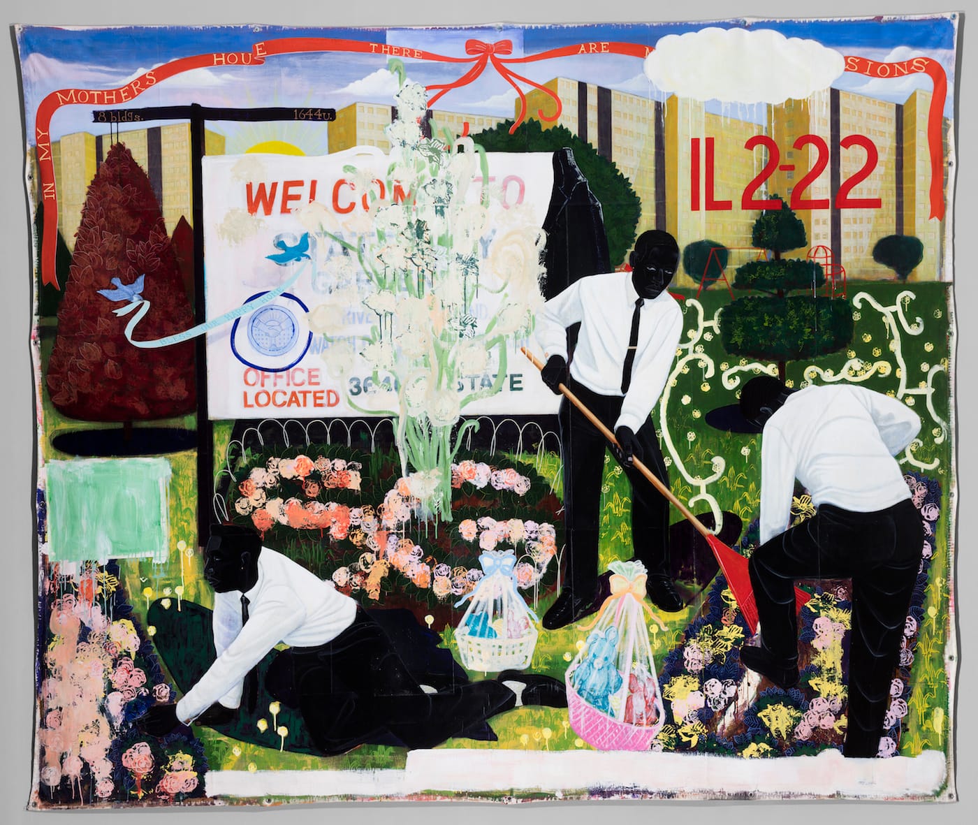 Kerry James Marshall, "Many Mansions" (1994), the Art Institute of Chicago, Max V. Kohnstamm Fund (photo © The Art Institute of Chicago)