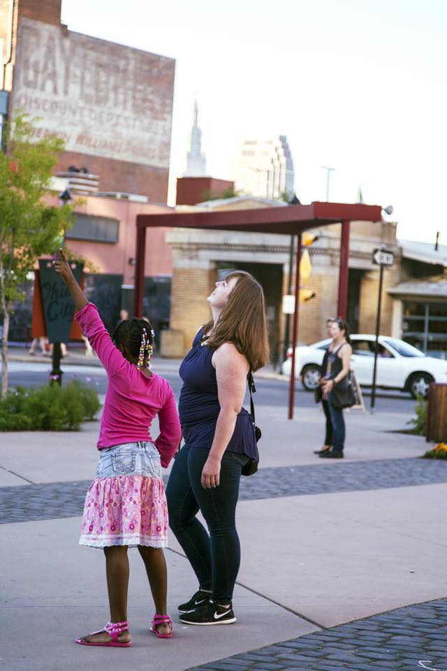 Megan Young, "Longest Walk" (2016) in Cleveland's Market Square (photo by Evan Prunty, courtesy the artist)