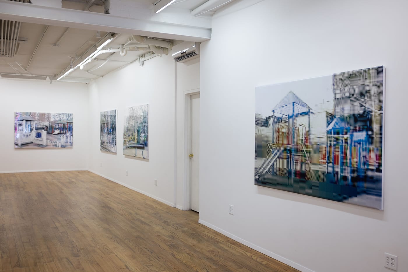 Installation view, 'Olaf Rauh: Playgrounds' at Galerie Richard (photo by the author for Hyperallergic) (click to enlarge)