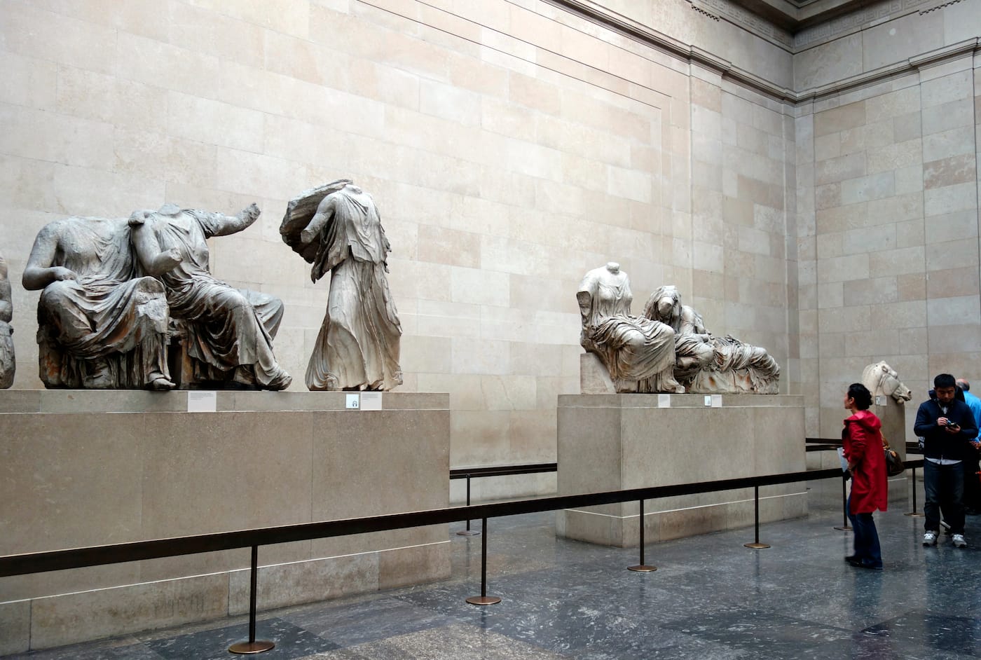 The Parthenon Marbles at the British Museum (all photos by the author for Hyperallergic)