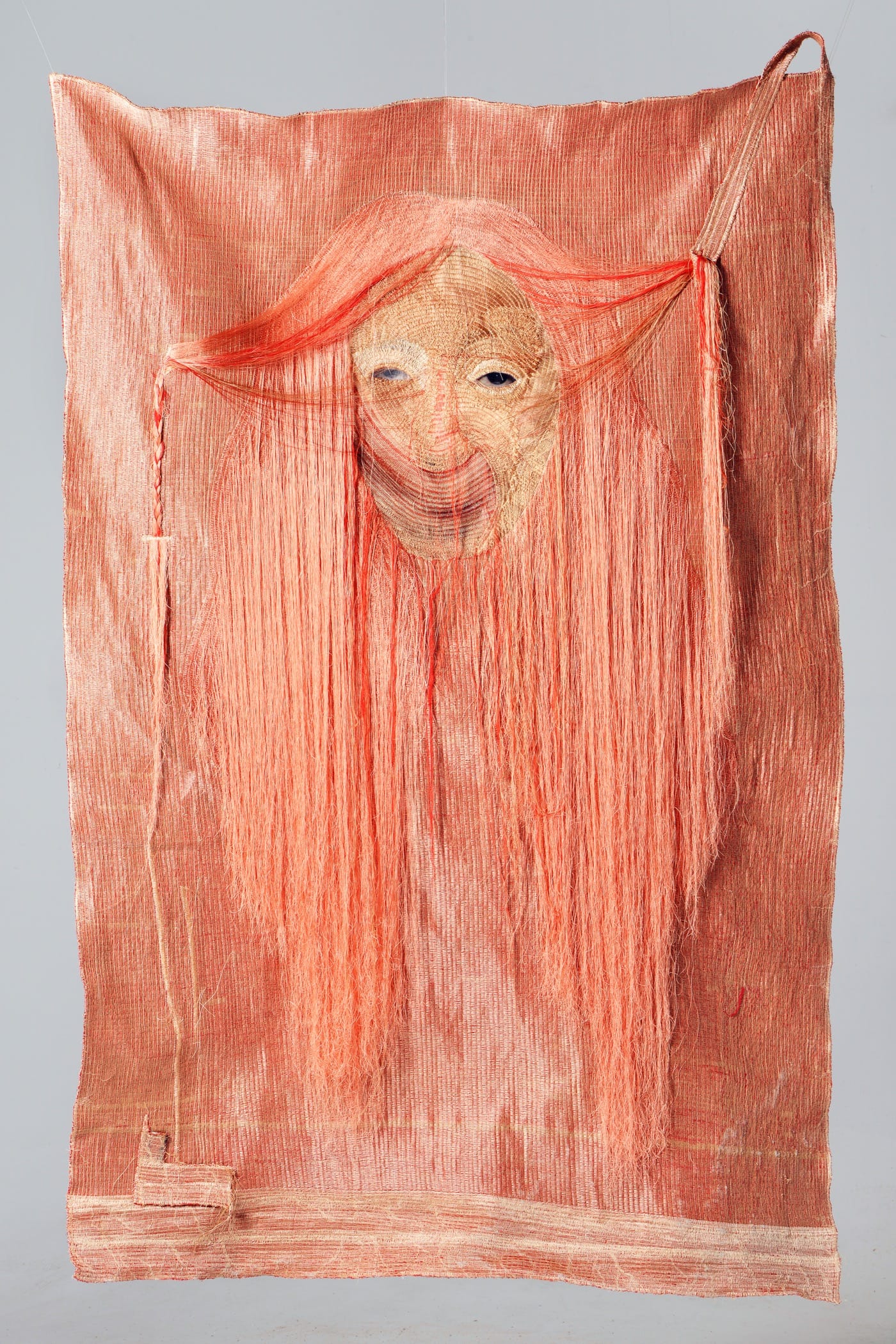 Yoon Ji Seon, Rag face#14002, 2014 Sewing on fabric and photograph, 66 7/8 x 42 7/8 in Courtesy the Artist and&nbsp;Yossi Milo Gallery, New York