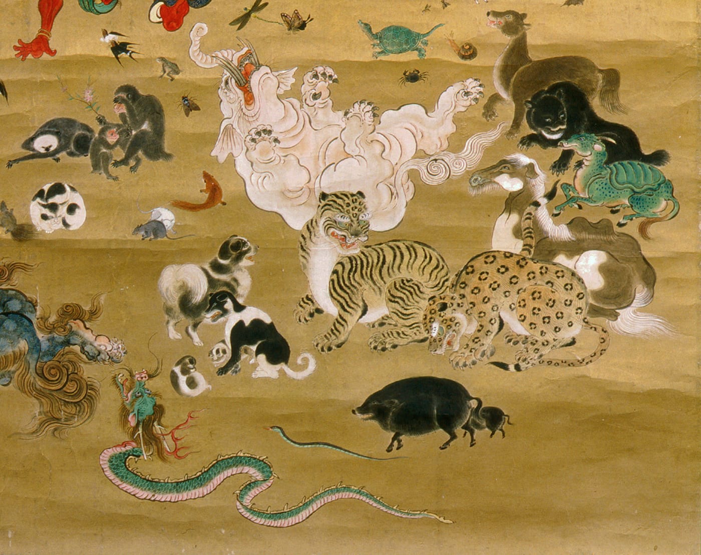 The Death of the Historical Buddha Hanabusa Itchô (Japanese, 1652–1724) 1713 (Shôtoku 3) Hanging scroll; ink, color, and gold on paper * Fenollosa-Weld Collection * Photograph © Museum of Fine Arts, Boston