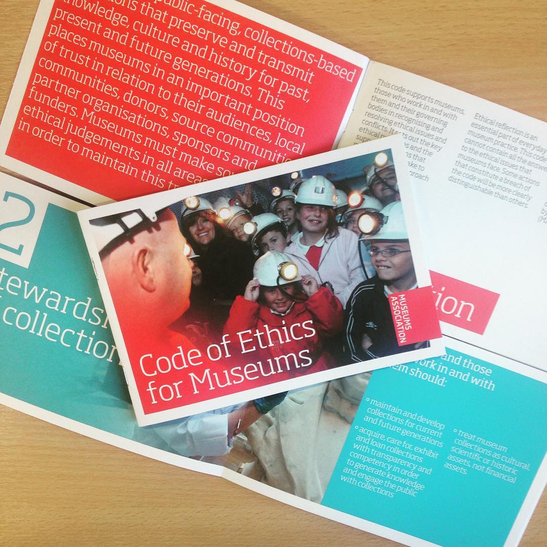 Museums Association's Code of Ethics in booklet form (photo via @musuemsassociation) (click to enlarge)