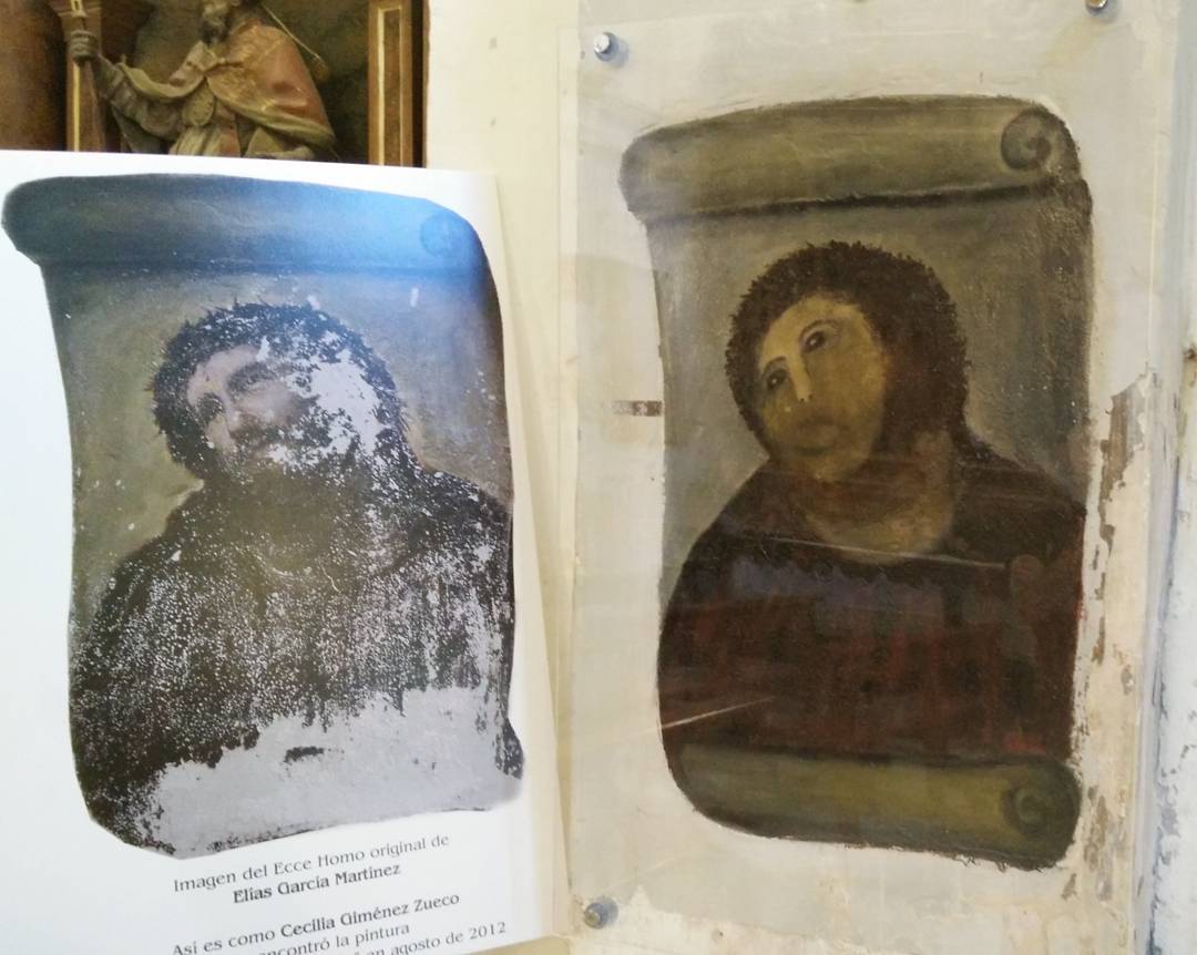 “Beast Jesus,” right, alongside its former self (photo via @jooohnny32/Instagram) (click to enlarge)