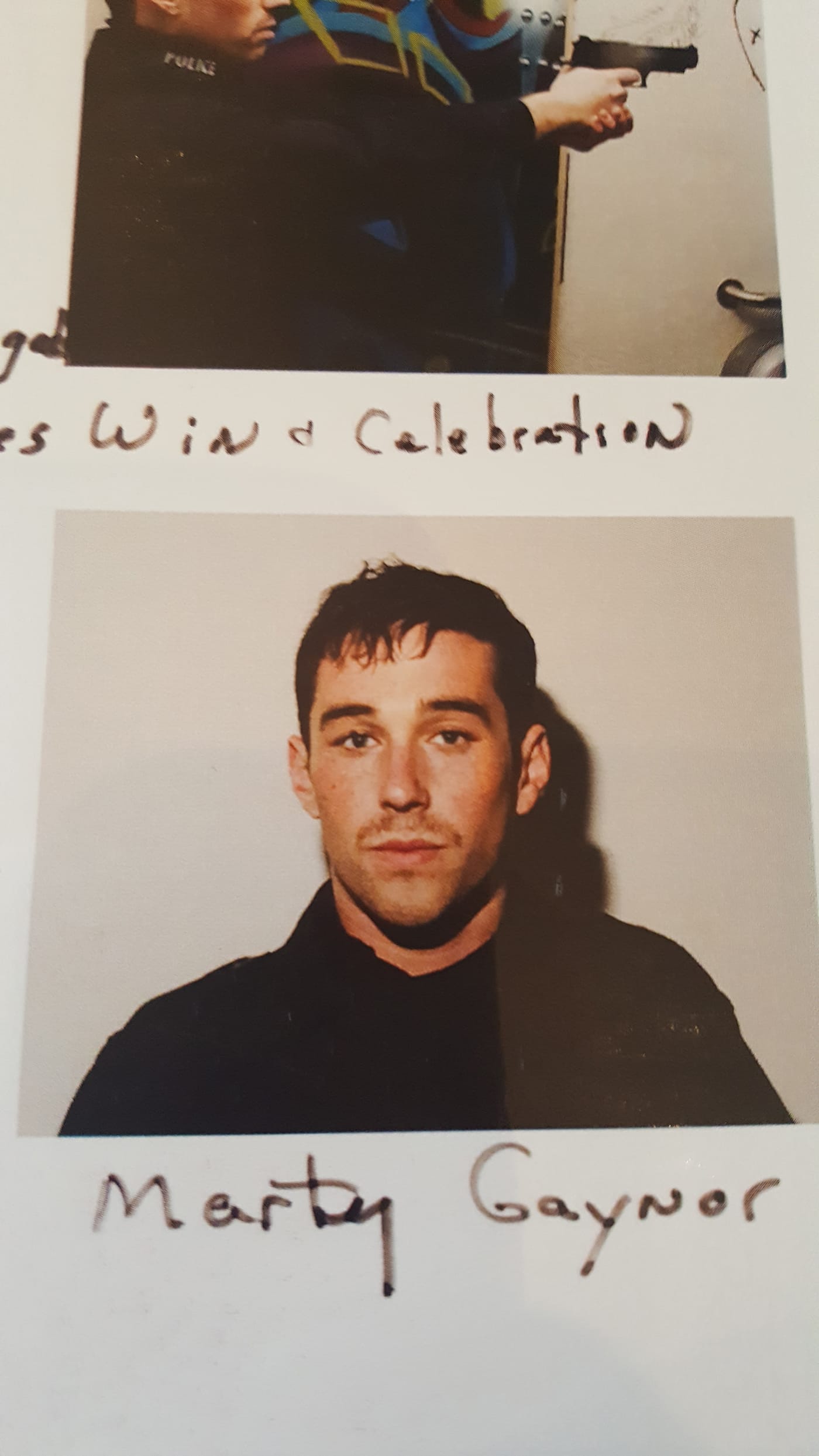 From the first edition of the exhibition book, a picture of the artist labeled with the name of the subject. Photo by the author for Hyperallergic.