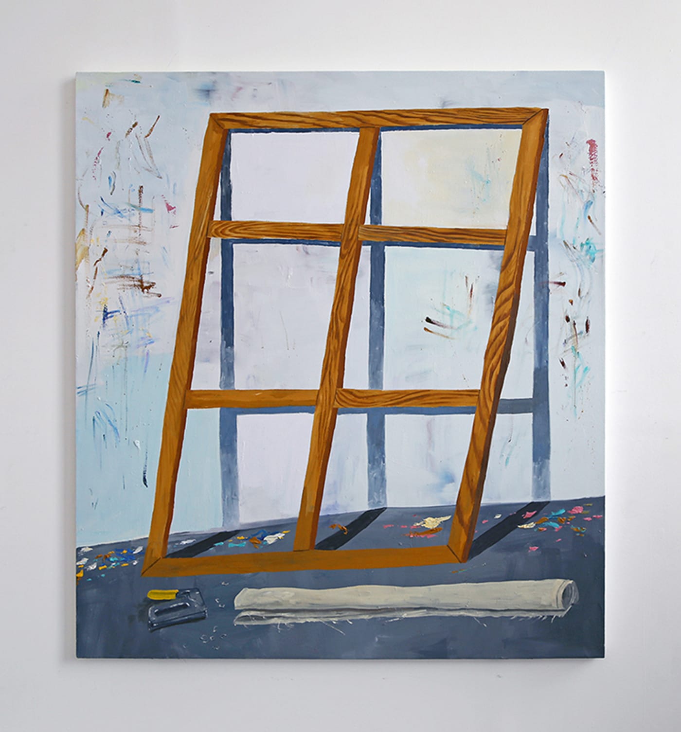Paul Gagner, "Studio Windows" (2014), oil on canvas