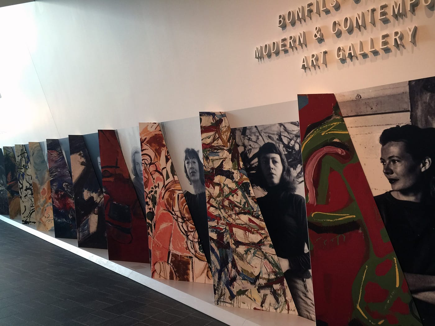 Some of the larger-than-life images of the female Abstract Expressionists at the Denver Museum of Art show. (all photos by Hrag Vartanian for Hyperallergic)