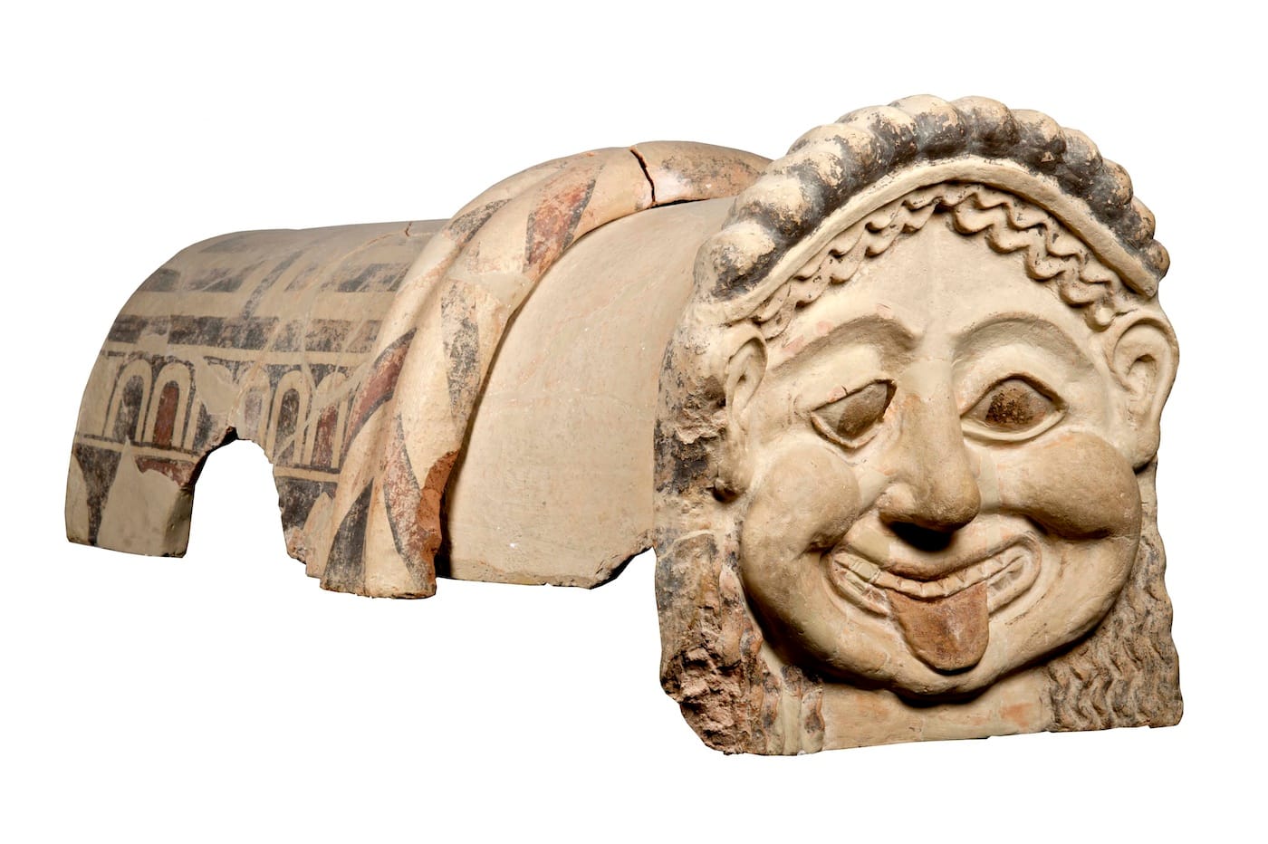 Terracotta roof ornament with head of a gorgon, Gela, Sicily (ca 500 BCE) (Museo Archeologico Regionale Di Agrigento © Regione Siciliana)